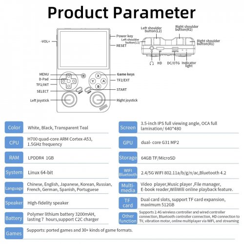 Уцінка портативна ігрова консоль Anbernic RG 35XXPRO 64GB Black (Розкрита упаковка, 867690) купити в Україні: Київ, Львів, Хмельницький, Тернопіль, Івано-Франківськ | Низька ціна, відгуки, характеристики від TELEMART фото