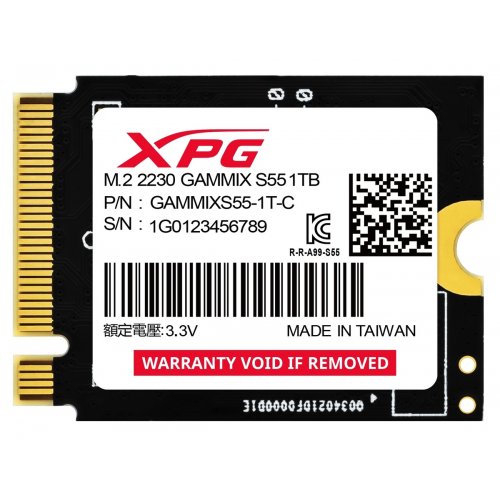 SSD-диск ADATA Gammix S55 3D NAND 1TB M.2 (2230 PCI-E) NVMe (SGAMMIXS55-1T-C) купить в Украине: Киев, Днепр, Харьков, Одесса  | Проверка совместимости, низкая цена, отзывы, характеристики от TELEMART фото