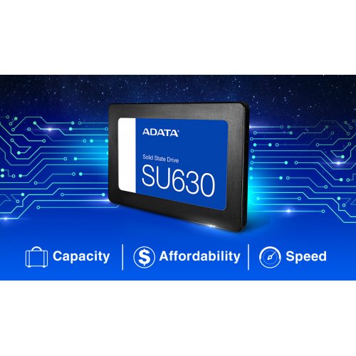 SSD-диск ADATA Ultimate SU630 3D QLC 1.92TB 2.5" (ASU630SS-1T92Q-R) купить в Украине: Киев, Днепр, Харьков, Одесса  | Проверка совместимости, низкая цена, отзывы, характеристики от TELEMART фото