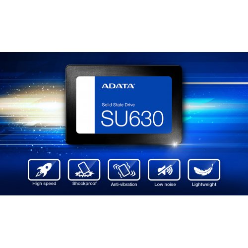 SSD-диск ADATA Ultimate SU630 3D QLC 1.92TB 2.5" (ASU630SS-1T92Q-R) купить в Украине: Киев, Днепр, Харьков, Одесса  | Проверка совместимости, низкая цена, отзывы, характеристики от TELEMART фото