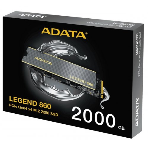 SSD-диск ADATA Legend 860 3D NAND 2TB M.2 (2280 PCI-E) (SLEG-860-2000GCS) купить в Украине: Киев, Днепр, Харьков, Одесса  | Проверка совместимости, низкая цена, отзывы, характеристики от TELEMART фото
