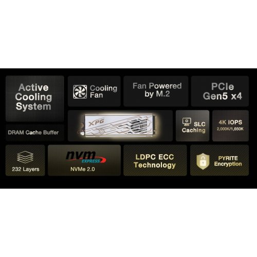 SSD-диск ADATA XPG Mars 980 Pro 3D NAND 4TB M.2 (2280 PCI-E) NVMe x4 (SMAR-980P-4TCI) купить в Украине: Киев, Днепр, Харьков, Одесса  | Проверка совместимости, низкая цена, отзывы, характеристики от TELEMART фото