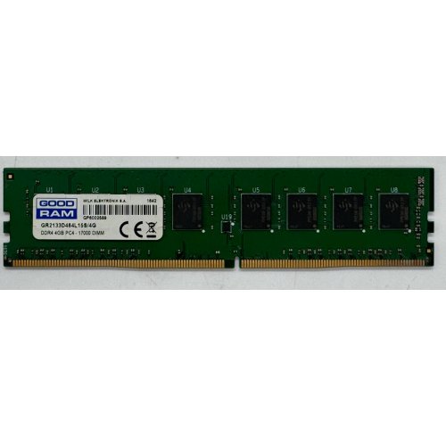Озу GoodRAM DDR4 4GB 2133MHz (GR2133D464L15S/4G) (Восстановлено продавцом, 867725) купить в Украине: Киев, Днепр, Харьков, Одесса  | Проверка совместимости, низкая цена, отзывы, характеристики от TELEMART фото