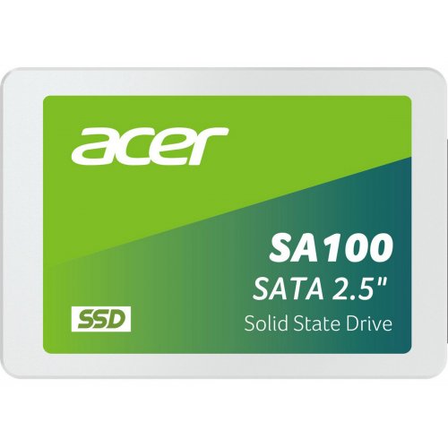 SSD-диск Acer SA100 3D NAND TLC 120GB 2.5'' (BL.9BWWA.101) купить в Украине: Киев, Днепр, Харьков, Одесса  | Проверка совместимости, низкая цена, отзывы, характеристики от TELEMART фото