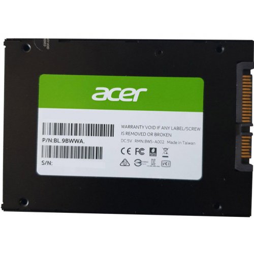 SSD-диск Acer RE100 3D NAND TLC 256GB 2.5'' (BL.9BWWA.107) купить в Украине: Киев, Днепр, Харьков, Одесса  | Проверка совместимости, низкая цена, отзывы, характеристики от TELEMART фото