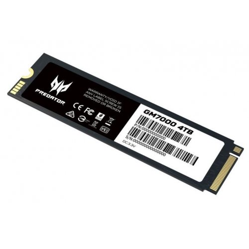 SSD-диск Acer Predator GM7000 3D NAND TLC 4TB M.2 (2280 PCI-E) NVMe x4 (BL.9BWWR.107) купить в Украине: Киев, Днепр, Харьков, Одесса  | Проверка совместимости, низкая цена, отзывы, характеристики от TELEMART фото