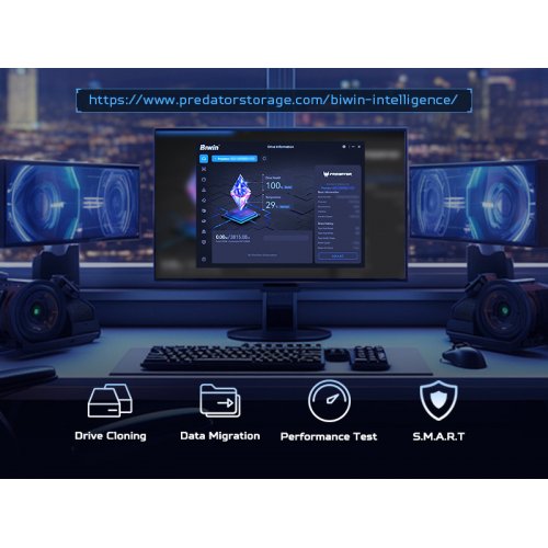 SSD-диск Acer Predator GM7000 3D NAND TLC 4TB with Heatsink M.2 (2280 PCI-E) NVMe x4 (BL.9BWWR.124) купити в Україні: Київ, Львів, Хмельницький, Тернопіль, Івано-Франківськ | Перевірка сумісності, низька ціна, відгуки, характеристики від TELEMART фото