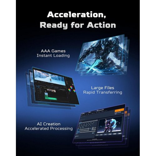 SSD-диск Acer Predator GM6 3D NAND TLC 4TB M.2 (2280 PCI-E) NVMe x4 (BL.9BWWR.135) купить в Украине: Киев, Днепр, Харьков, Одесса  | Проверка совместимости, низкая цена, отзывы, характеристики от TELEMART фото