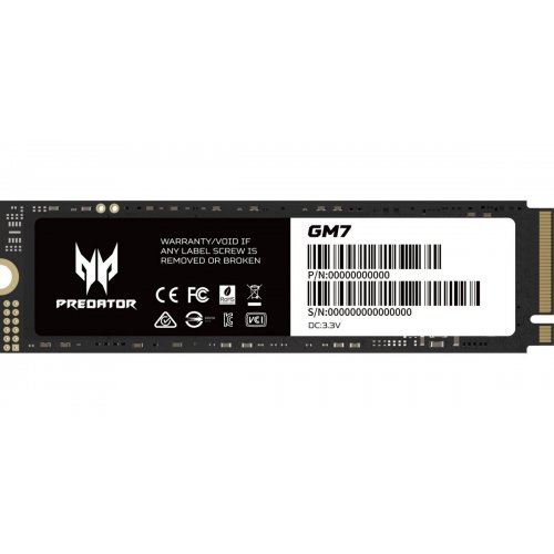 SSD-диск Acer Predator GM7 3D NAND TLC 4TB M.2 (2280 PCI-E) NVMe x4 (BL.9BWWR.120) купить в Украине: Киев, Днепр, Харьков, Одесса  | Проверка совместимости, низкая цена, отзывы, характеристики от TELEMART фото