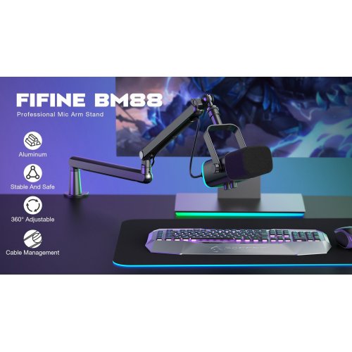 Уцінка стійка пантограф Fifine BM88 White (Розкрита упаковка, 867762) купити в Україні: Київ, Львів, Хмельницький, Тернопіль, Івано-Франківськ | Низька ціна, відгуки, характеристики від TELEMART фото