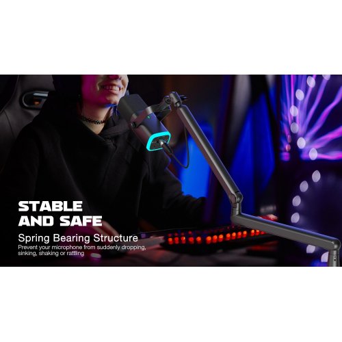 Уцінка стійка пантограф Fifine BM88 White (Розкрита упаковка, 867762) купити в Україні: Київ, Львів, Хмельницький, Тернопіль, Івано-Франківськ | Низька ціна, відгуки, характеристики від TELEMART фото