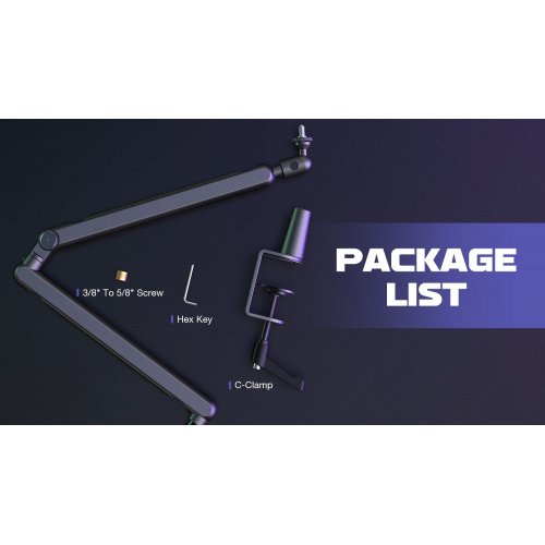 Уцінка стійка пантограф Fifine BM88 White (Розкрита упаковка, 867762) купити в Україні: Київ, Львів, Хмельницький, Тернопіль, Івано-Франківськ | Низька ціна, відгуки, характеристики від TELEMART фото