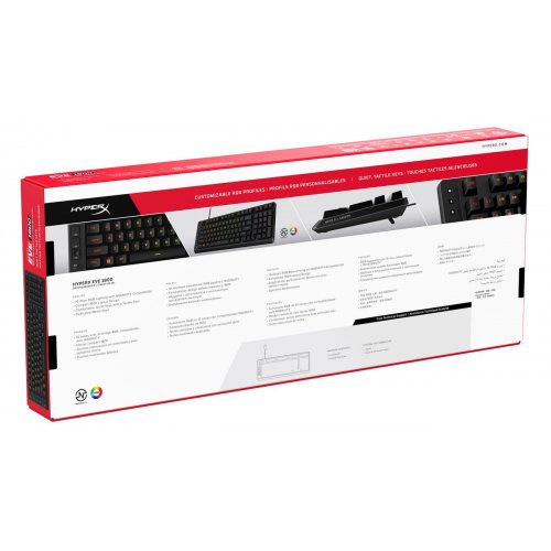 Клавиатура HyperX Eve 1800 RGB (B7JE0AA) Black купить в Украине: Киев, Днепр, Харьков, Одесса  | Низкая цена, отзывы, характеристики от TELEMART фото