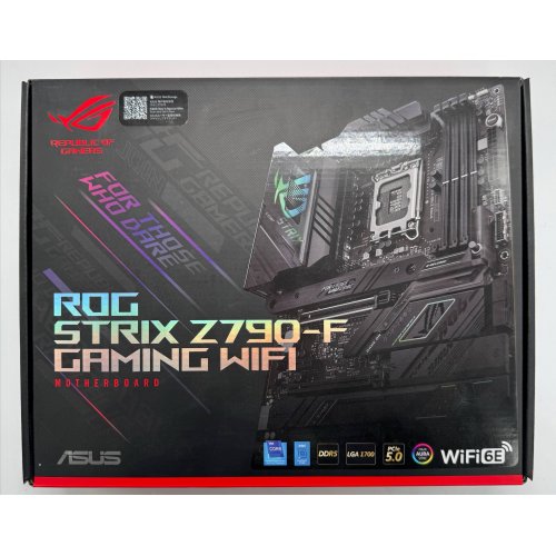 Материнська плата Asus ROG STRIX Z790-F GAMING WIFI (s1700, Intel Z790) (Відновлено продавцем, 867803) купити в Україні: Київ, Львів, Хмельницький, Тернопіль, Івано-Франківськ | Перевірка сумісності, низька ціна, відгуки, характеристики від TELEMART фото