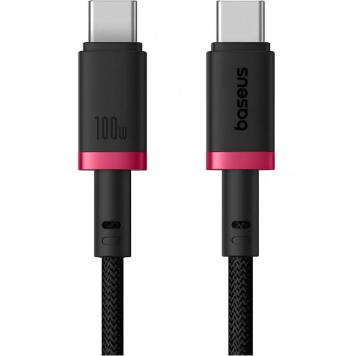 Кабель Baseus Dura Series USB Type-C to USB Type-C 100W 2m (P10377803U01-03) Black/Red купити в Україні: Київ, Львів, Хмельницький, Тернопіль, Івано-Франківськ | Низька ціна, відгуки, характеристики від TELEMART фото
