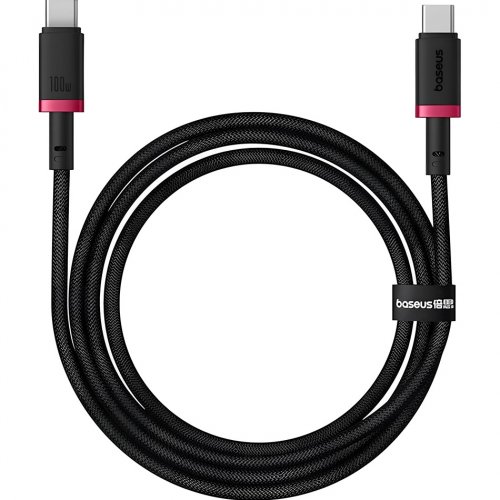Кабель Baseus Dura Series USB Type-C to USB Type-C 100W 2m (P10377803U01-03) Black/Red купити в Україні: Київ, Львів, Хмельницький, Тернопіль, Івано-Франківськ | Низька ціна, відгуки, характеристики від TELEMART фото