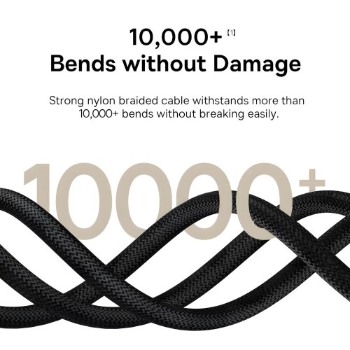 Кабель Baseus Dura Series USB Type-C to USB Type-C 100W 2m (P10377803U01-03) Black/Red купити в Україні: Київ, Львів, Хмельницький, Тернопіль, Івано-Франківськ | Низька ціна, відгуки, характеристики від TELEMART фото