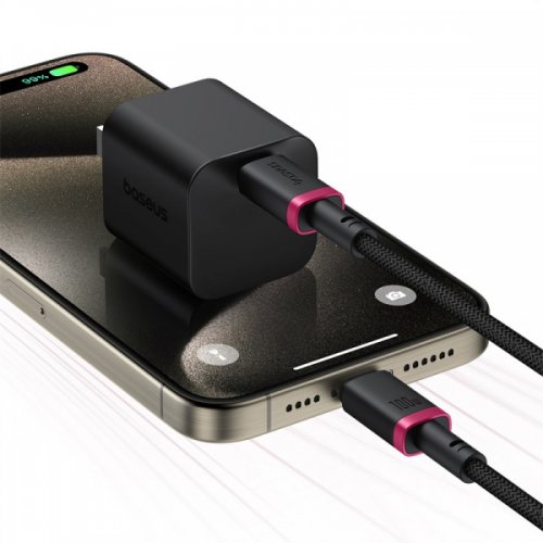 Кабель Baseus Dura Series USB Type-C to USB Type-C 100W 2m (P10377803U01-03) Black/Red купити в Україні: Київ, Львів, Хмельницький, Тернопіль, Івано-Франківськ | Низька ціна, відгуки, характеристики від TELEMART фото