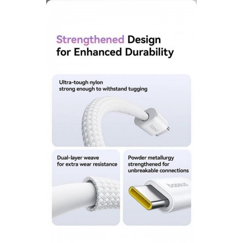 Кабель Baseus Dynamic 4 Series USB Type-C to USB Type-C 100W 1m (P10381400111-00) Black купити в Україні: Київ, Львів, Хмельницький, Тернопіль, Івано-Франківськ | Низька ціна, відгуки, характеристики від TELEMART фото