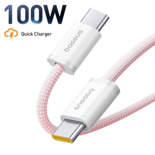 Кабель Baseus Dynamic 4 Series USB Type-C to USB Type-C 100W 1m (P10381400411-00) Pink купити в Україні: Київ, Львів, Хмельницький, Тернопіль, Івано-Франківськ | Низька ціна, відгуки, характеристики від TELEMART фото