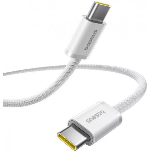 Кабель Baseus Dynamic 4 Series USB Type-C to USB Type-C 100W 2m (P10381400211-01) White купити в Україні: Київ, Львів, Хмельницький, Тернопіль, Івано-Франківськ | Низька ціна, відгуки, характеристики від TELEMART фото