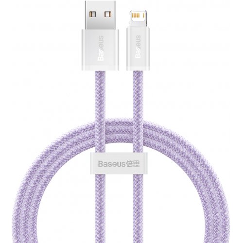 Кабель Baseus Dynamic Series USB to Lightning 2.4A 1m (CALD000405) Purple купити в Україні: Київ, Львів, Хмельницький, Тернопіль, Івано-Франківськ | Низька ціна, відгуки, характеристики від TELEMART фото