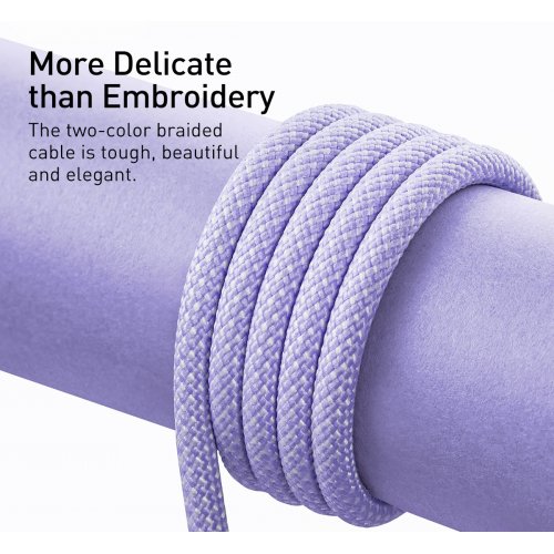 Кабель Baseus Dynamic Series USB to Lightning 2.4A 1m (CALD000405) Purple купити в Україні: Київ, Львів, Хмельницький, Тернопіль, Івано-Франківськ | Низька ціна, відгуки, характеристики від TELEMART фото