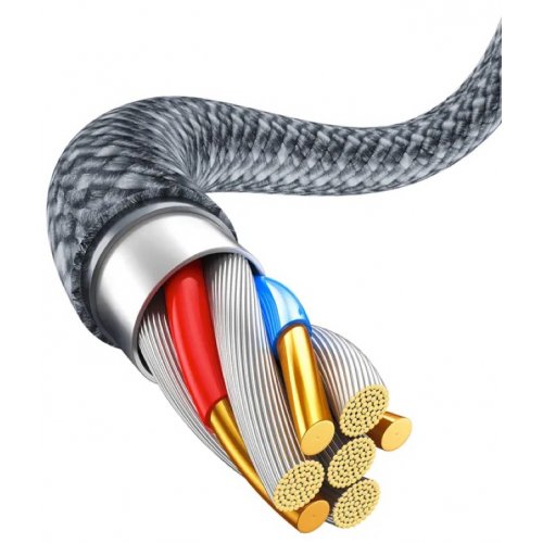 Кабель Baseus Dynamic Series USB to Lightning 2.4A 2m (CALD000516) Slate Gray купить в Украине: Киев, Днепр, Харьков, Одесса  | Низкая цена, отзывы, характеристики от TELEMART фото