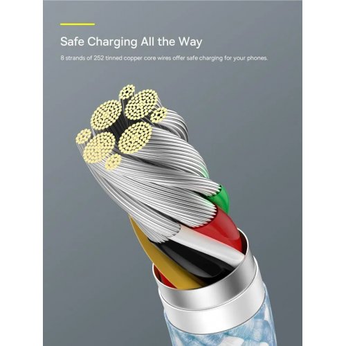 Кабель Baseus Dynamic Series USB to USB Type-C 100W 1m (CALD000616) Slate Gray купить в Украине: Киев, Днепр, Харьков, Одесса  | Низкая цена, отзывы, характеристики от TELEMART фото