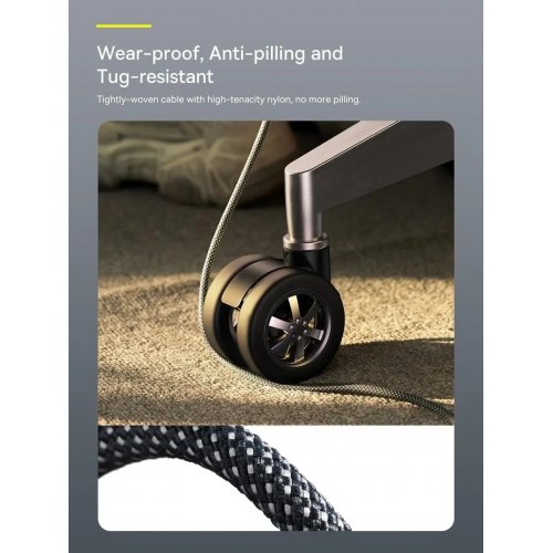 Кабель Baseus Dynamic Series USB to USB Type-C 100W 2m (CALD000716) Slate Gray купить в Украине: Киев, Днепр, Харьков, Одесса  | Низкая цена, отзывы, характеристики от TELEMART фото