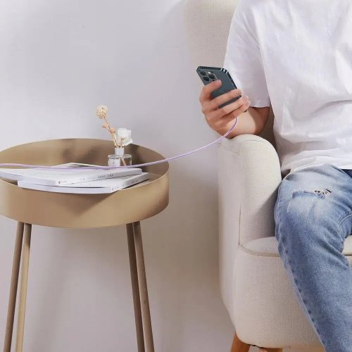 Кабель Baseus Dynamic Series USB Type-C to Lightning 20W 1m (CALD000005) Purple купить в Украине: Киев, Днепр, Харьков, Одесса  | Низкая цена, отзывы, характеристики от TELEMART фото