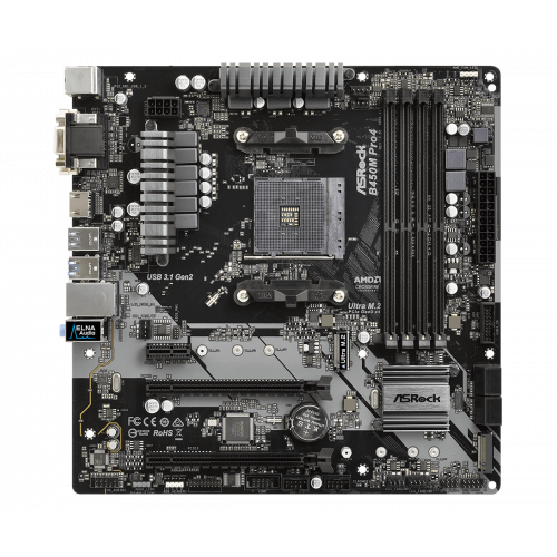 Photo Motherboard AsRock B450M Pro4 (sAM4, AMD B450)
