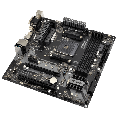 Фото Материнская плата AsRock B450M Pro4 (sAM4, AMD B450)