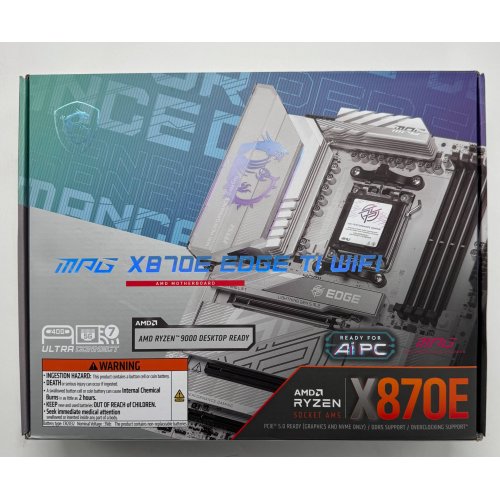 Материнская плата MSI MPG X870E EDGE TI WIFI (sAM5, AMD X870E) (Восстановлено продавцом, 867947) купить в Украине: Киев, Днепр, Харьков, Одесса  | Проверка совместимости, низкая цена, отзывы, характеристики от TELEMART фото