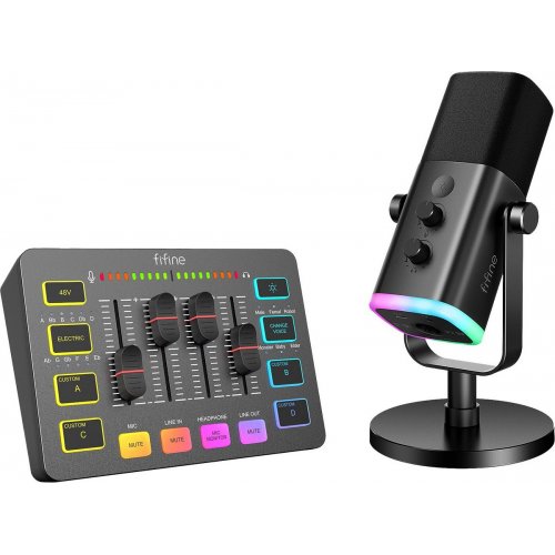 Набір для аудіозапису Fifine KS5 Black купити в Україні: Київ, Львів, Хмельницький, Тернопіль, Івано-Франківськ | Низька ціна, відгуки, характеристики від TELEMART фото