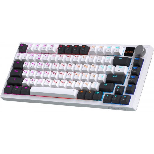 Клавиатура GamePro Asgard Valhalla Pro QLAB Sakura Switch Wireless with Display (MK160-W-D-QS-PRO) White купить в Украине: Киев, Днепр, Харьков, Одесса  | Низкая цена, отзывы, характеристики от TELEMART фото