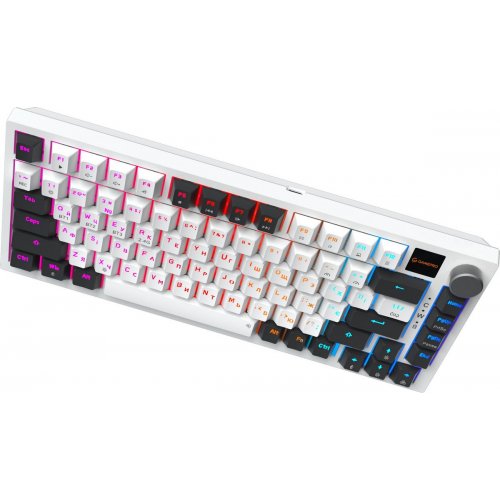 Клавиатура GamePro Asgard Valhalla Pro QLAB Sakura Switch Wireless with Display (MK160-W-D-QS-PRO) White купить в Украине: Киев, Днепр, Харьков, Одесса  | Низкая цена, отзывы, характеристики от TELEMART фото