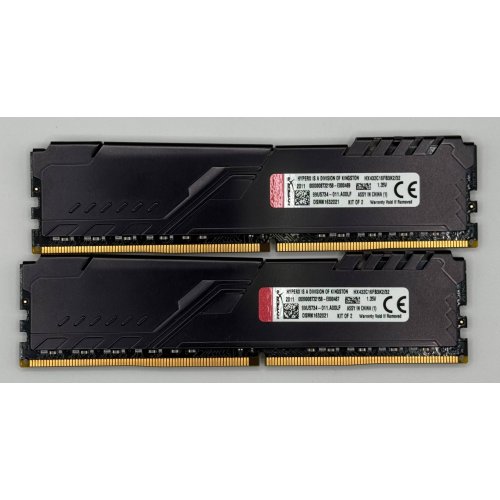 Озп HyperX DDR4 32GB (2x16GB) 3200Mhz FURY Black (HX432C16FB3K2/32) (Відновлено продавцем, 867969) купити в Україні: Київ, Львів, Хмельницький, Тернопіль, Івано-Франківськ | Перевірка сумісності, низька ціна, відгуки, характеристики від TELEMART фото