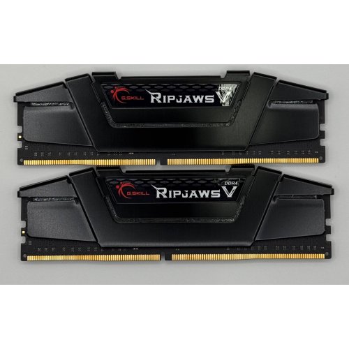 Озп G.Skill DDR4 32GB (2x16GB) 3600Mhz Ripjaws V Black (F4-3600C18D-32GVK) (Відновлено продавцем, 867999) купити в Україні: Київ, Львів, Хмельницький, Тернопіль, Івано-Франківськ | Перевірка сумісності, низька ціна, відгуки, характеристики від TELEMART фото
