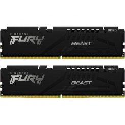 Уцінка озп Kingston DDR5 32GB (2x16GB) 6000Mhz FURY Beast Black (KF560C36BBE2K2-32) (Розкрита упаковка, 868036)