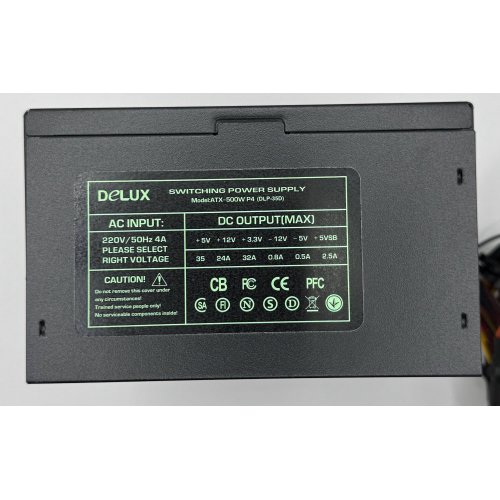 Блок питания Delux 400W (ATX-400W P4) (Восстановлено продавцом, 868049) купить в Украине: Киев, Днепр, Харьков, Одесса  | Проверка совместимости, низкая цена, отзывы, характеристики от TELEMART фото