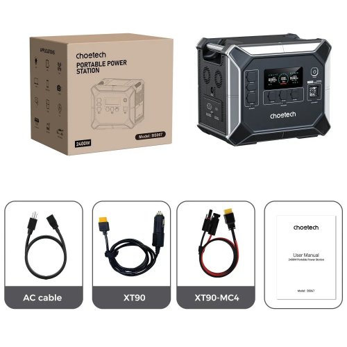 Зарядна станція Choetech BS067 2400W 2048Wh купити в Україні: Київ, Львів, Хмельницький, Тернопіль, Івано-Франківськ | Низька ціна, відгуки, характеристики від TELEMART фото