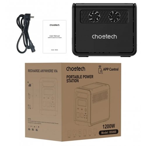 Зарядна станція Choetech BS068 1200W 1024Wh купити в Україні: Київ, Львів, Хмельницький, Тернопіль, Івано-Франківськ | Низька ціна, відгуки, характеристики від TELEMART фото