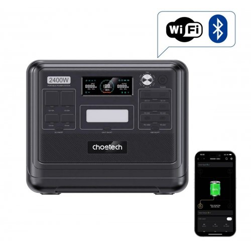 Зарядная станция Choetech BS008-BQB 2400W 2048Wh купить в Украине: Киев, Днепр, Харьков, Одесса  | Низкая цена, отзывы, характеристики от TELEMART фото