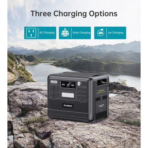 Зарядная станция Choetech BS008-BQB 2400W 2048Wh купить в Украине: Киев, Днепр, Харьков, Одесса  | Низкая цена, отзывы, характеристики от TELEMART фото