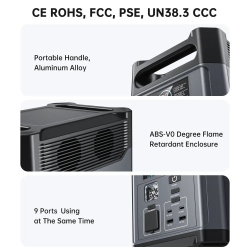 Зарядная станция Choetech BS061-BQB 1200W 1024Wh купить в Украине: Киев, Днепр, Харьков, Одесса  | Низкая цена, отзывы, характеристики от TELEMART фото