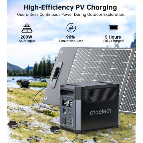 Зарядная станция Choetech BS061-BQB 1200W 1024Wh купить в Украине: Киев, Днепр, Харьков, Одесса  | Низкая цена, отзывы, характеристики от TELEMART фото