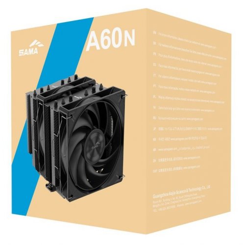 Кулер SAMA A60N (A60-BKWNYXOX-G) Black купить в Украине: Киев, Днепр, Харьков, Одесса  | Проверка совместимости, низкая цена, отзывы, характеристики от TELEMART фото