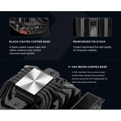 Кулер SAMA A60N (A60-BKWNYXOX-G) Black купить в Украине: Киев, Днепр, Харьков, Одесса  | Проверка совместимости, низкая цена, отзывы, характеристики от TELEMART фото