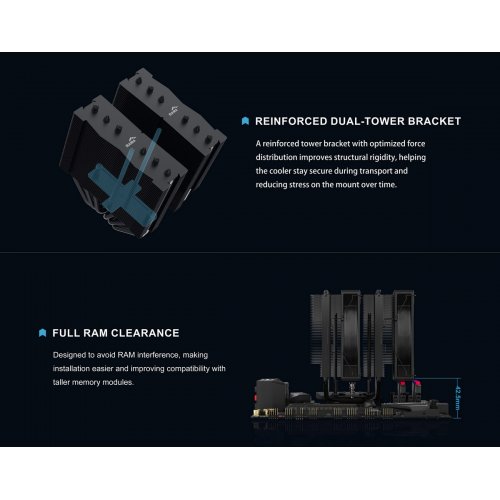 Кулер SAMA A60N (A60-BKWNYXOX-G) Black купить в Украине: Киев, Днепр, Харьков, Одесса  | Проверка совместимости, низкая цена, отзывы, характеристики от TELEMART фото